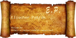 Elischer Patrik névjegykártya